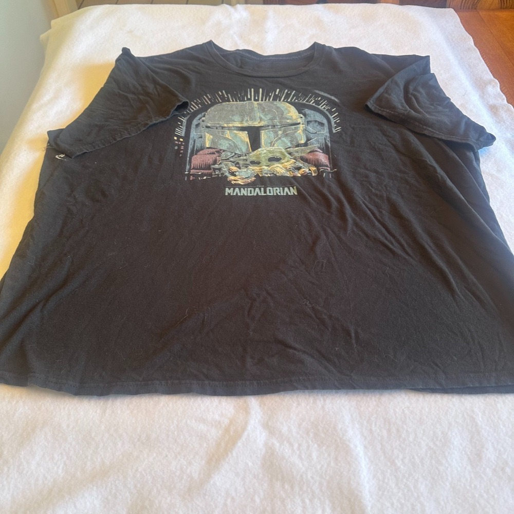 Funko Pop Star Wars Mandalorian Shirt Mens 2XL Black Baby Yoda Grogu Graphic Tee